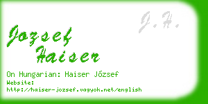 jozsef haiser business card